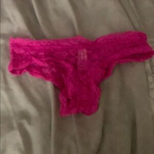 Victoria's Secret Fuchsia Lace Cheeky